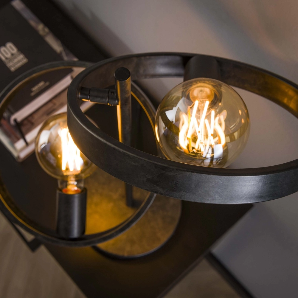 Lampe de table Rings Hover 53 cm de haut - charbon de bois Lyora 8716803513297