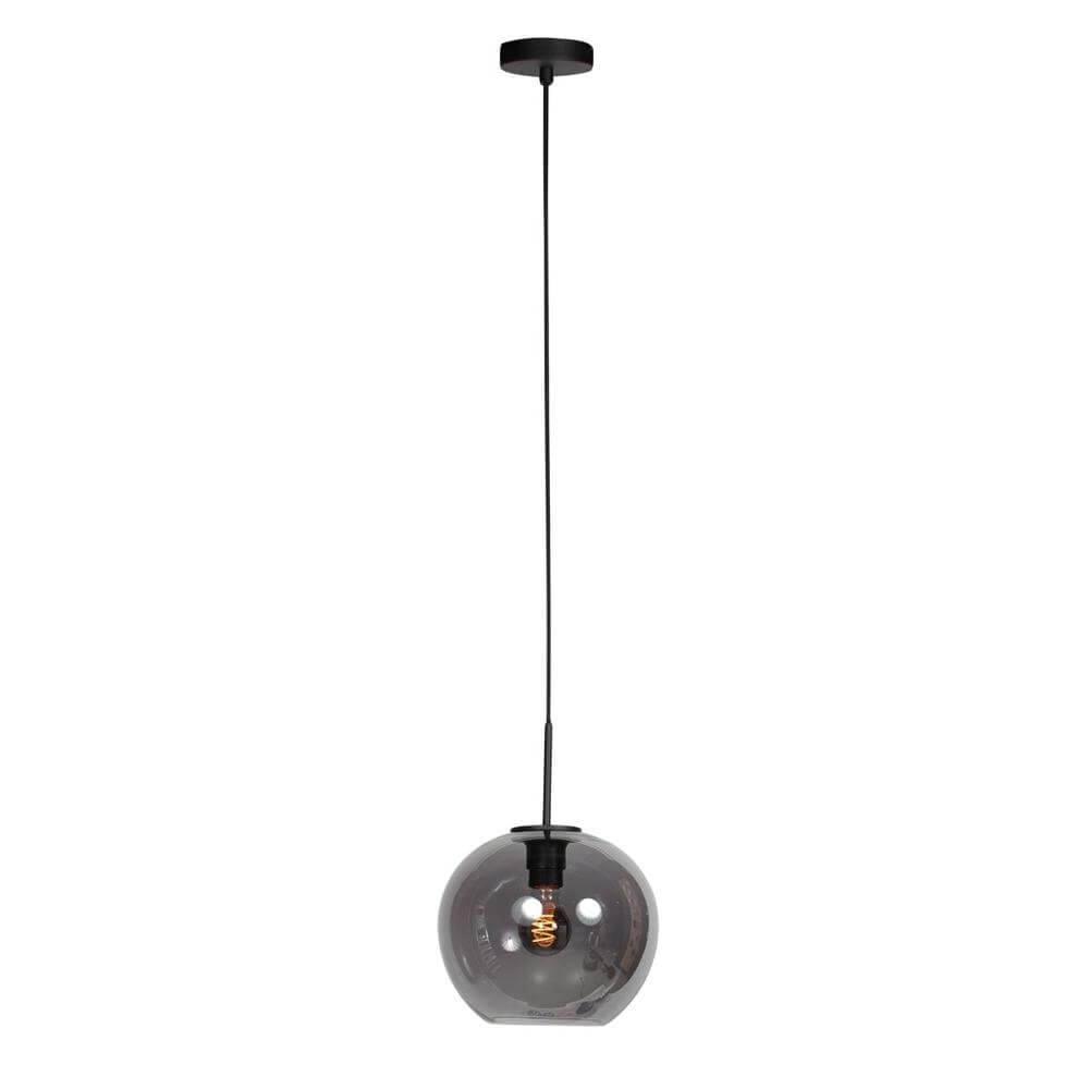 Suspension HaloSwap avec 1 boule de verre à fumée Ø 25cm Suspension HaloSwap avec 1 boule de verre à fumée Ø 25cm
