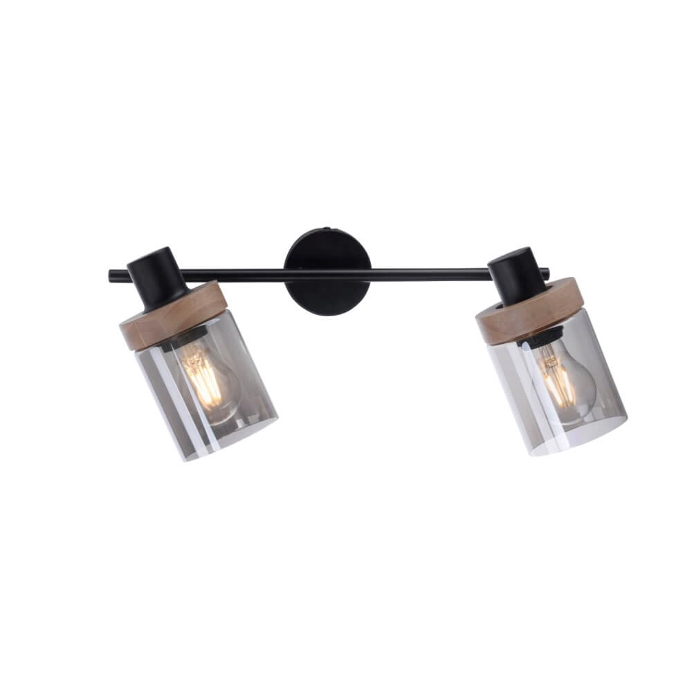 Plafonnier Pasqual 2 lumières noir Just Light 4043689986117
