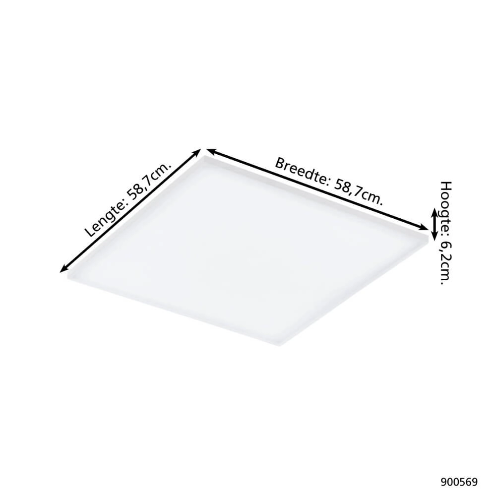 Plafonnier blanc Trupiana 59 par 59 cm Eglo 9008606244713
