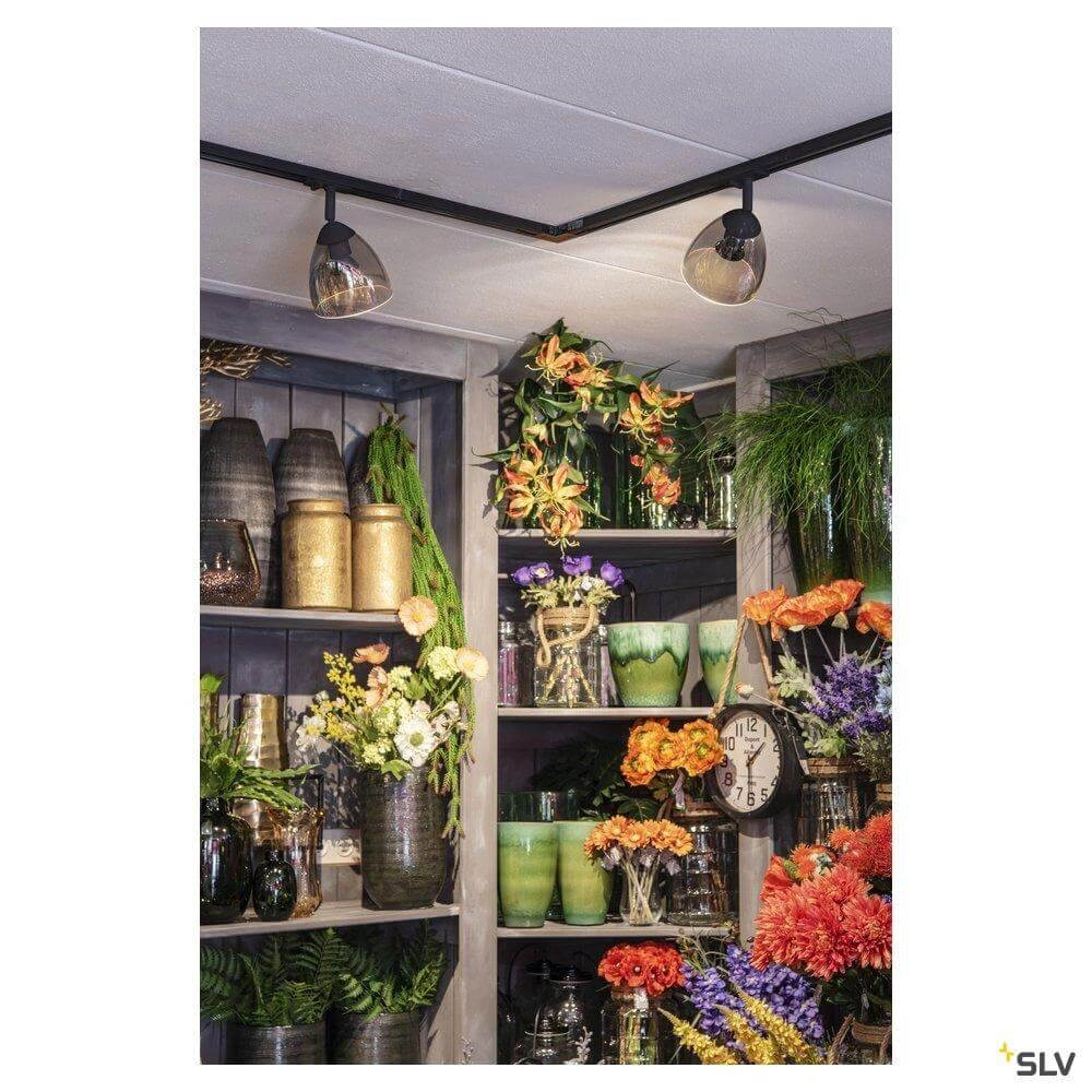 Lampe monophasée Para Cone noir SLV 4024163262422