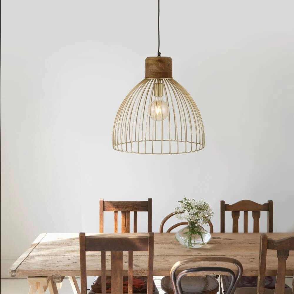 Lampe suspendue Alami laiton marron Just Light 4043689976125