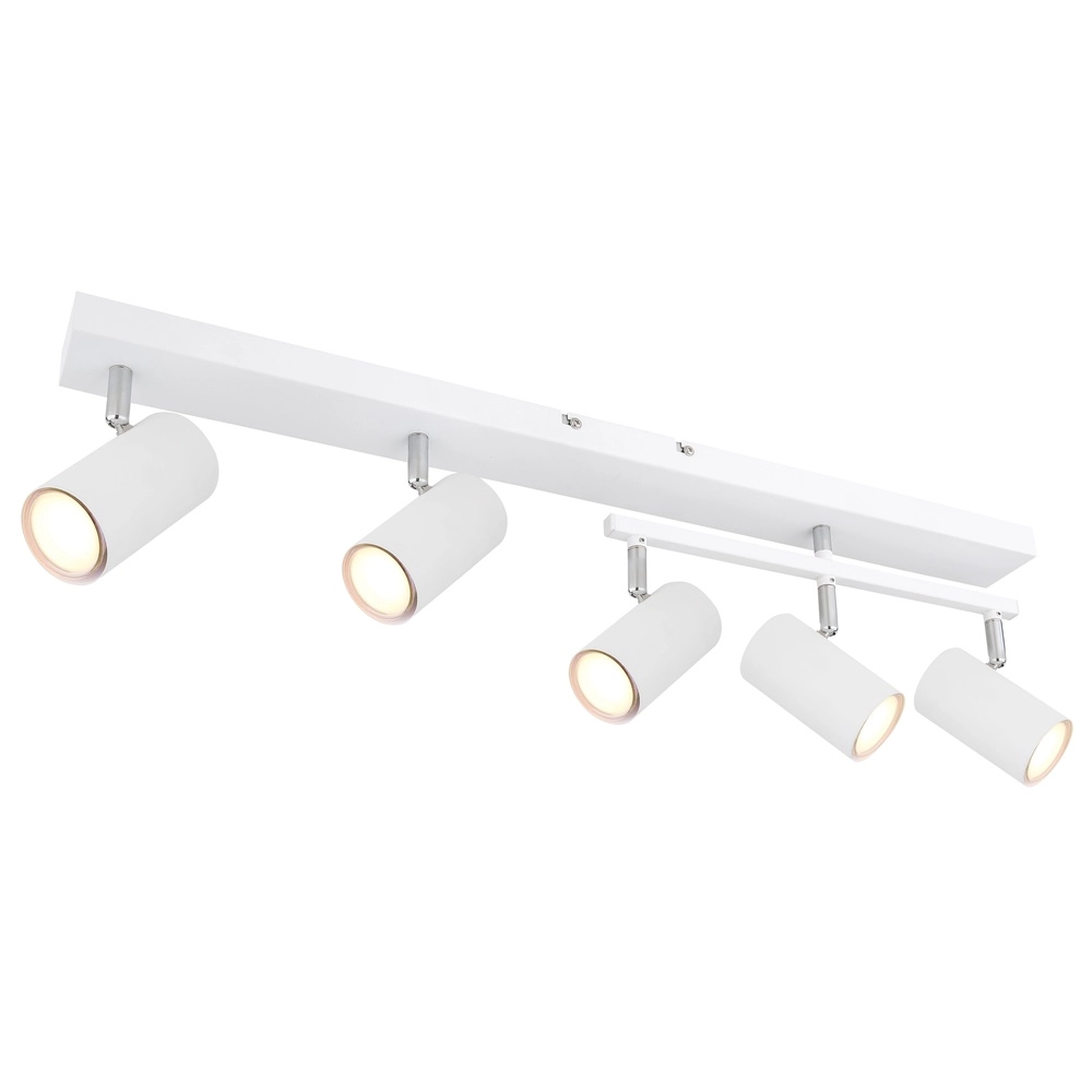 Lampe de plafond à 5 lumières Robby Blanc