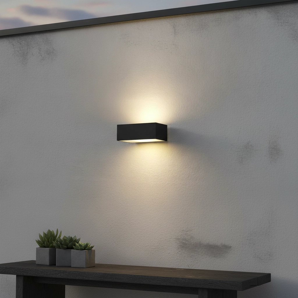 Projecteur de façade à LED Eindh 13 cm - noir