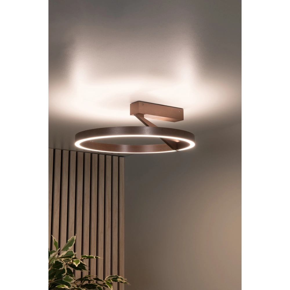 Lampe de plafond à design Applause Ø 40cm - café brun - avec télécommande Premium by Lucide 5411212221797