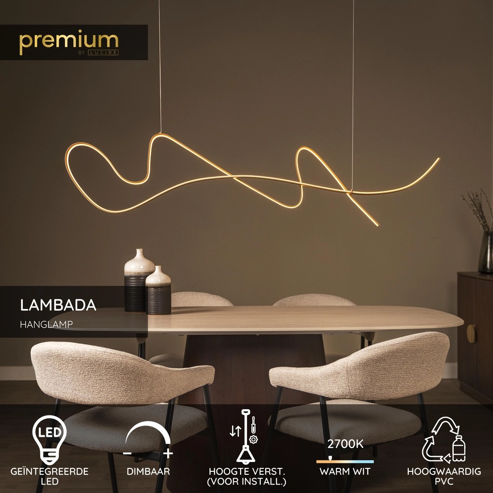 Lampe pendante champagne Lambada Conception Premium by Lucide 5411212520913