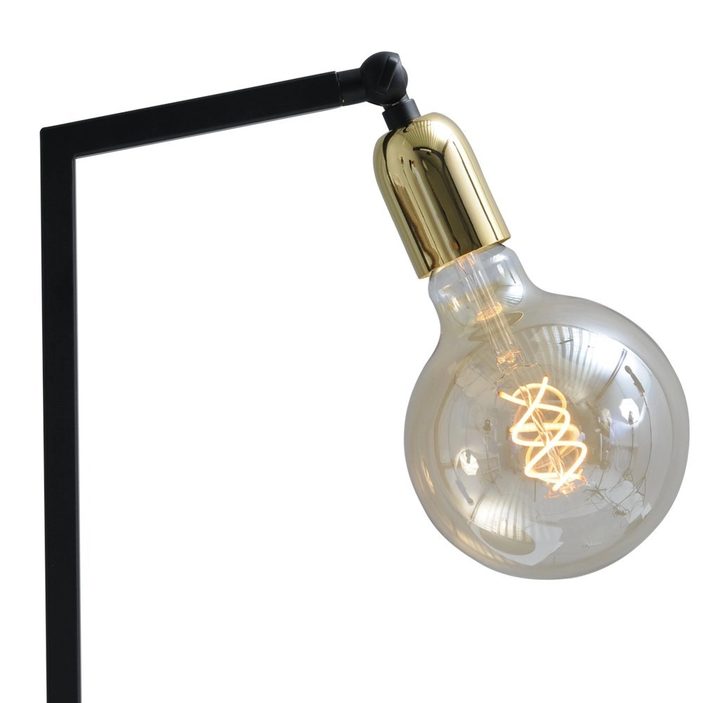 Lampe de table noire Tube avec raccord en or Masterlight 8718121188706