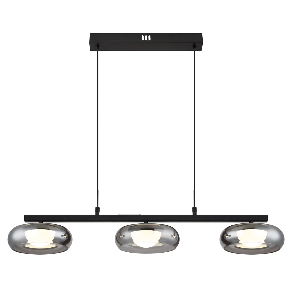 Lampe pendante de conception Carlene Noir à 3 lumières Globo 9007371566181