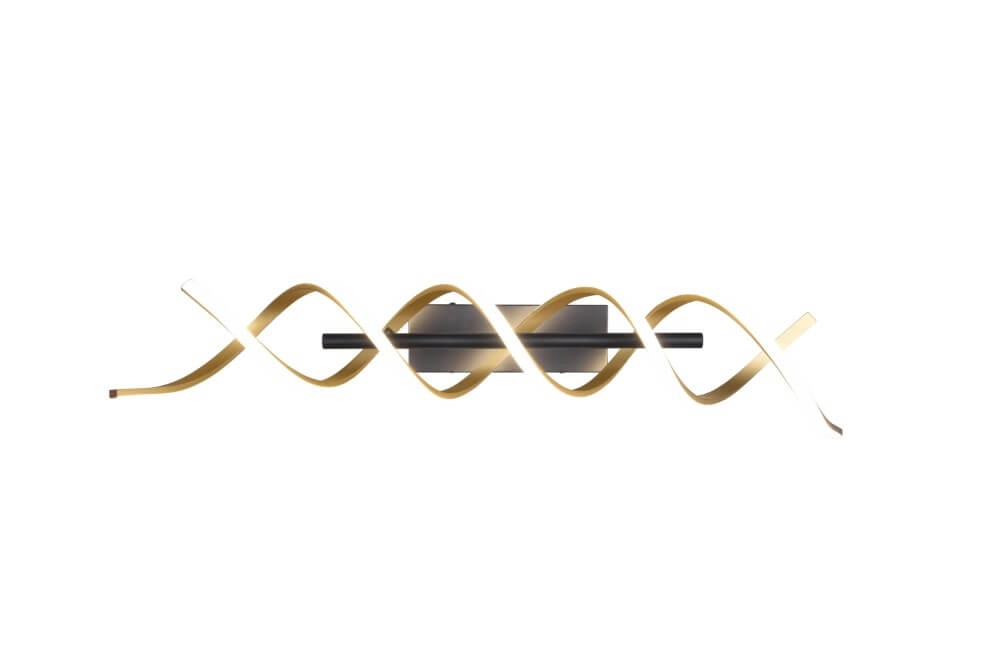 Plafonnier design Sequence noir avec de l'or Trio 4017807540758