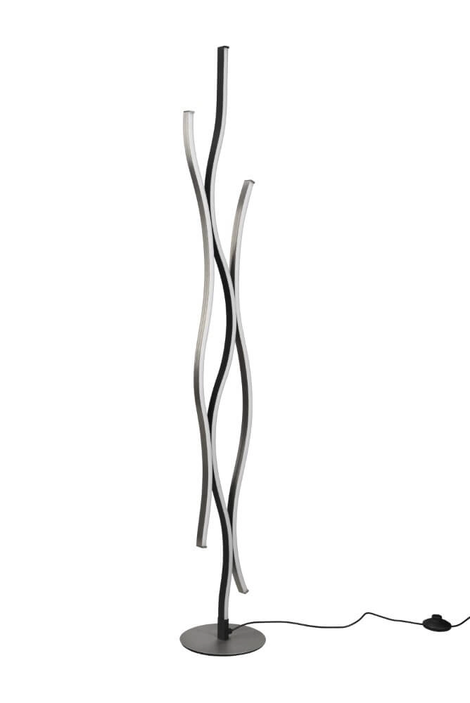 Lampadaire Blaze noir avec du métal Trio 4017807540413