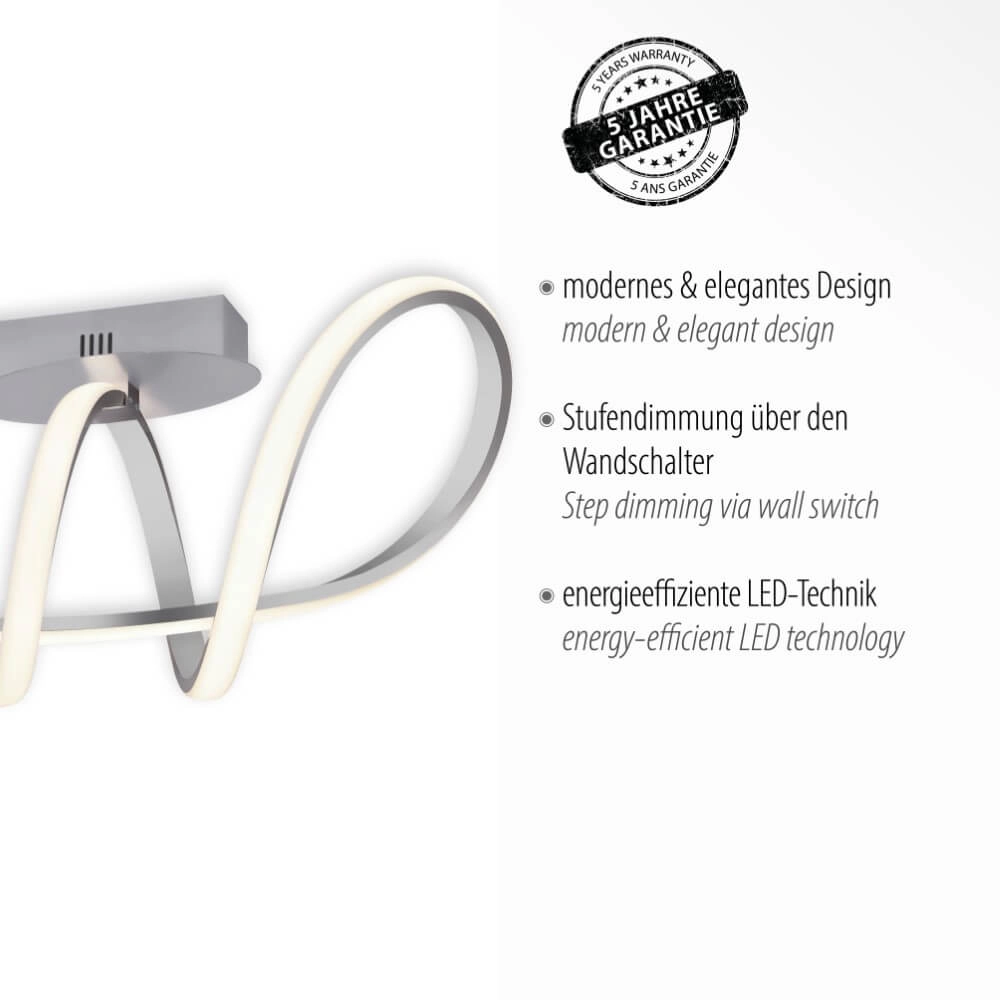 Plafonnier design Maria aluminium Just Light 4043689975784