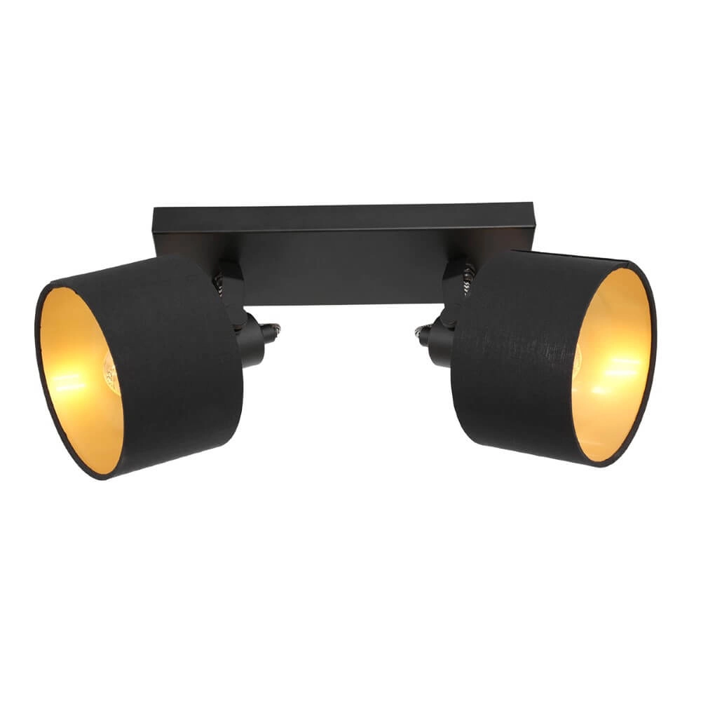 Plafonnier noir Ornoir 2 lumières Steinhauer 8712746151411