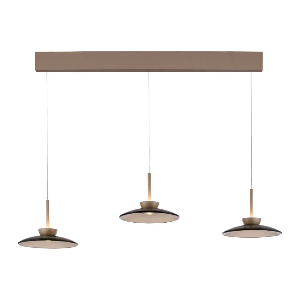Lampe suspendue 3 lumières Pure Moon bronze Paul Neuhaus 4012248383940