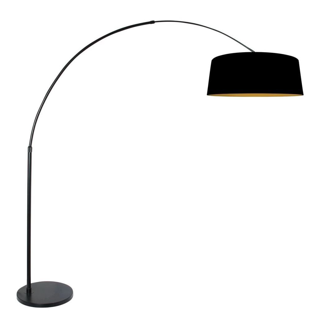 Lampe à arc noir Luma Dark avec teinte noire Ø60cm