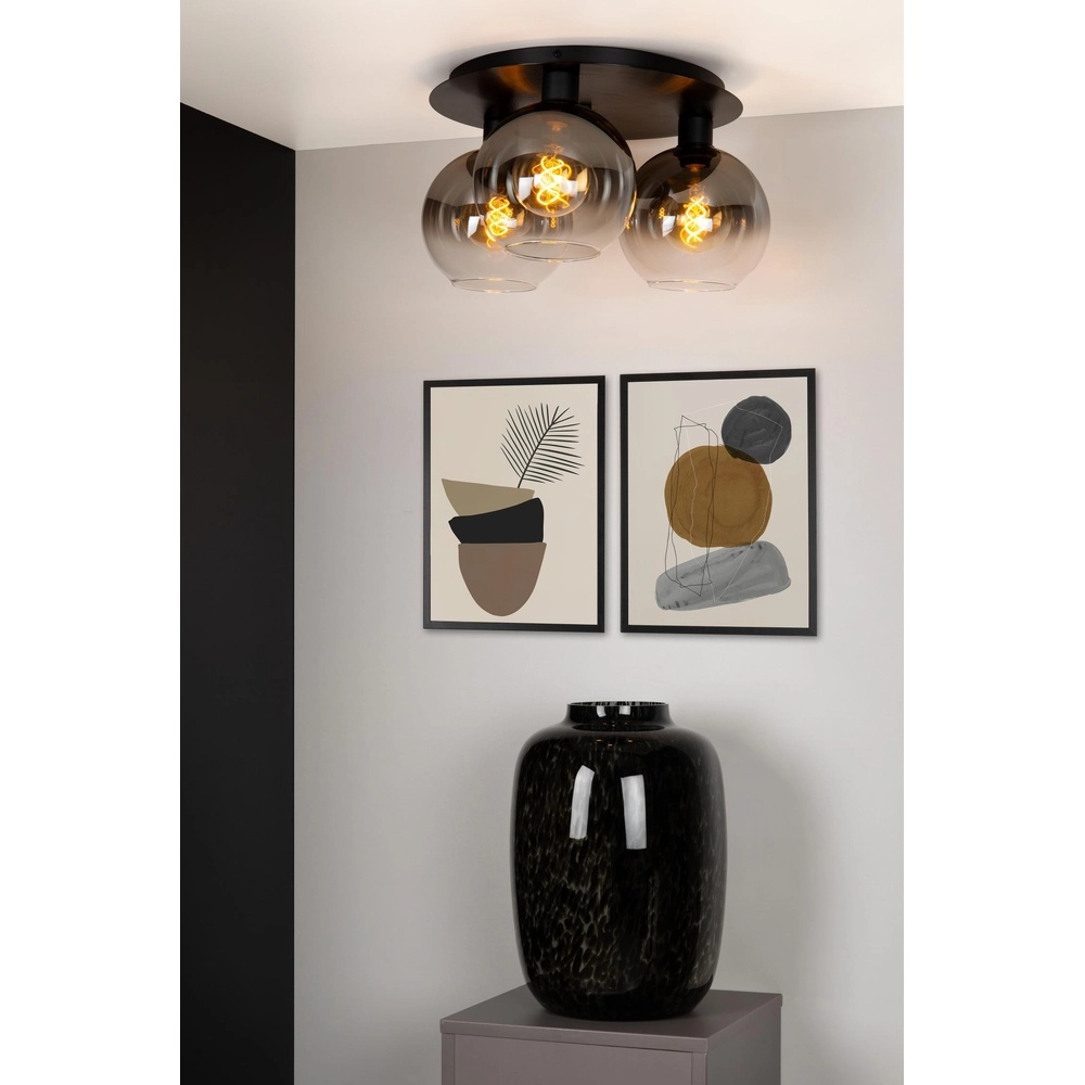 Lampe de plafond Marius Noir à 3 lumières Lucide 5411212741004