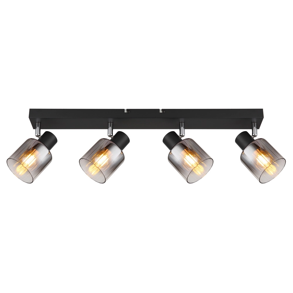 Lampe de plafond Jack Noir à 4 lumières Globo 9007371519835