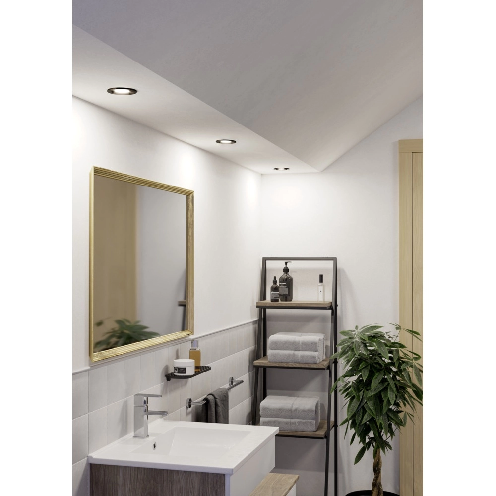 Spot encastré Barranco noir Ø 8,4cm IP44 - 3000K Eglo 9008606359165