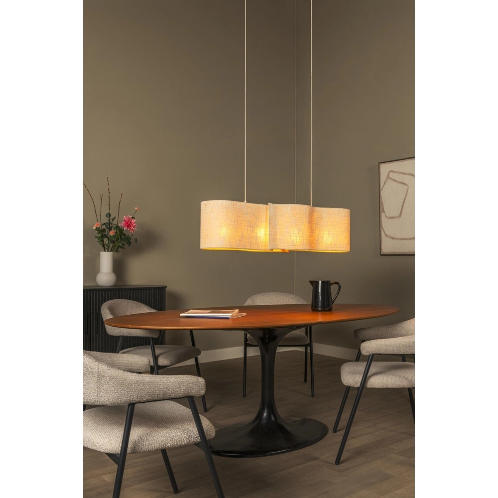 Lampe suspendue organique Chantal Beige 4 clairs Lucide 5411212510105