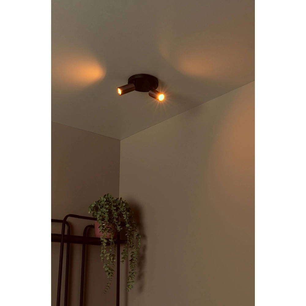 Projecteur de plafond Ritmo mini GU10 café marron 2 clairs Lucide 5411212093998