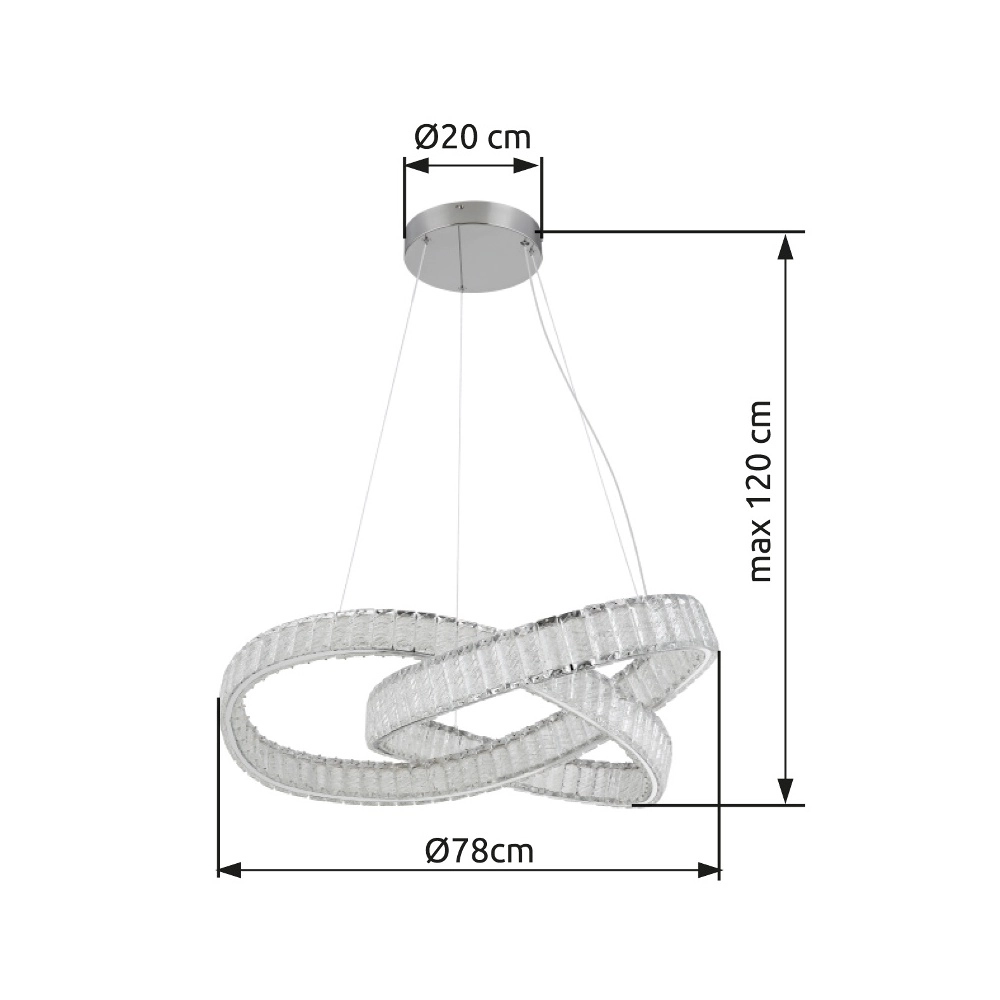 Lampe pendante unique Mucky Chrome Globo 9007371468751