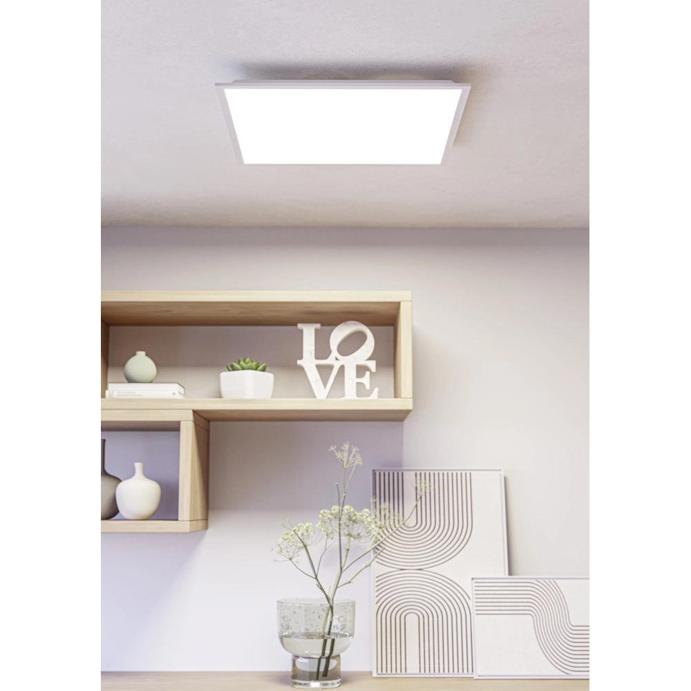Plafonnier intelligent Moradillo-Z Carré blanc 59,5cm Eglo 9008606342181