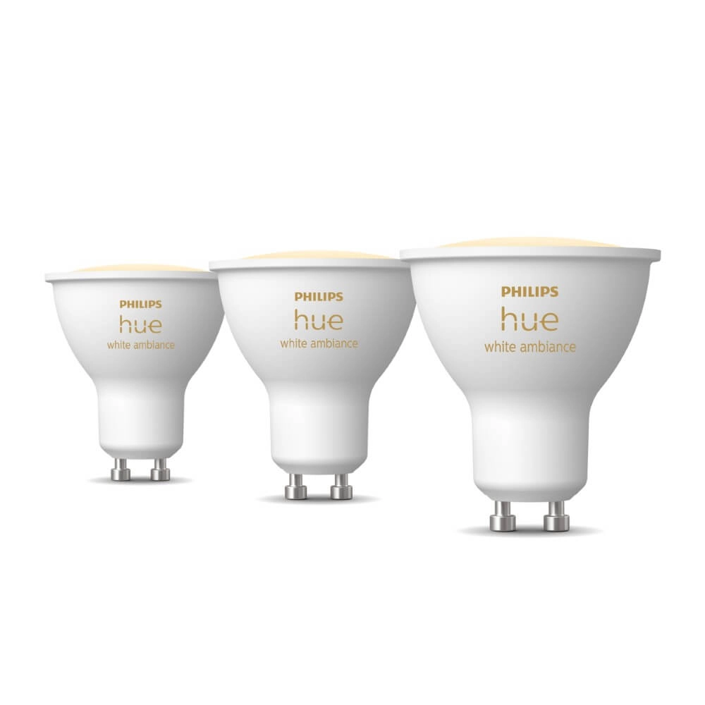 Source lumineuse Hue GU10 - 4,2W - White Ambiance Ensemble de 3 Philips 8720169230095