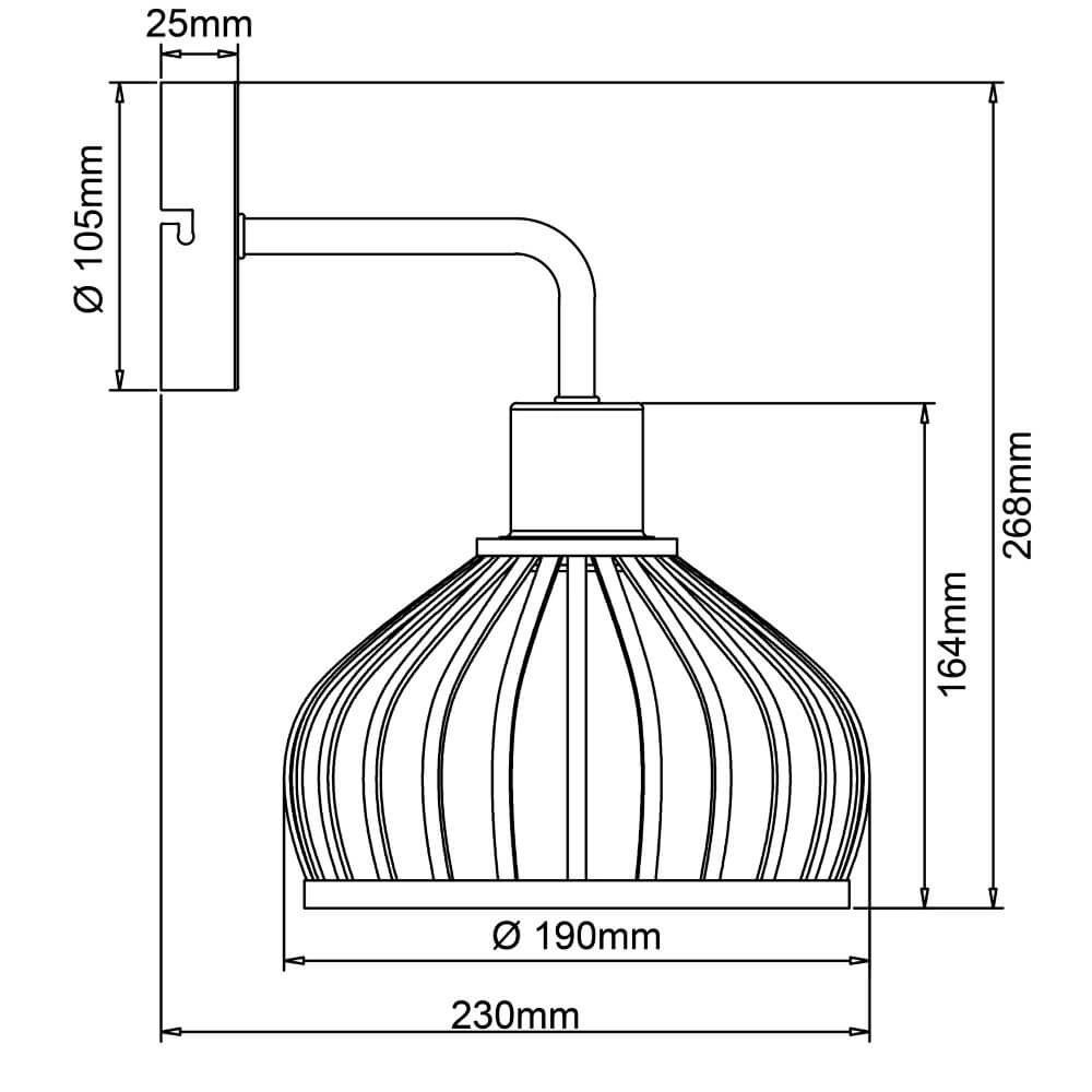 Applique en bois Norah Brilliant 4004353409554