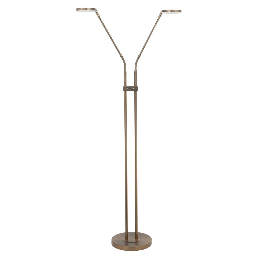 Lampe de lecture design Palma bronze cuivré Ø 25cm double