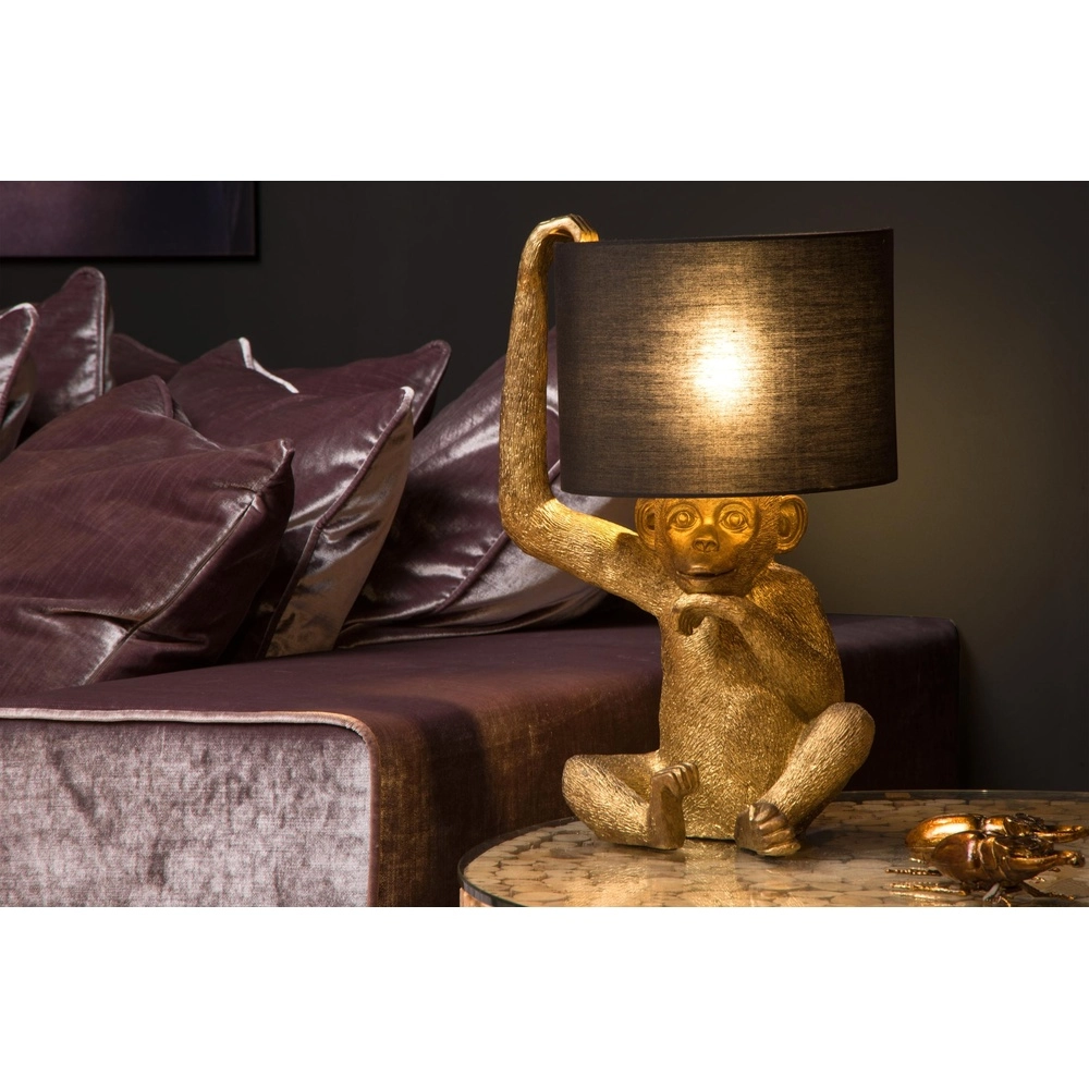 Lampe de table Extravaganza Chimp singe noir avec or Lucide 5411212105325