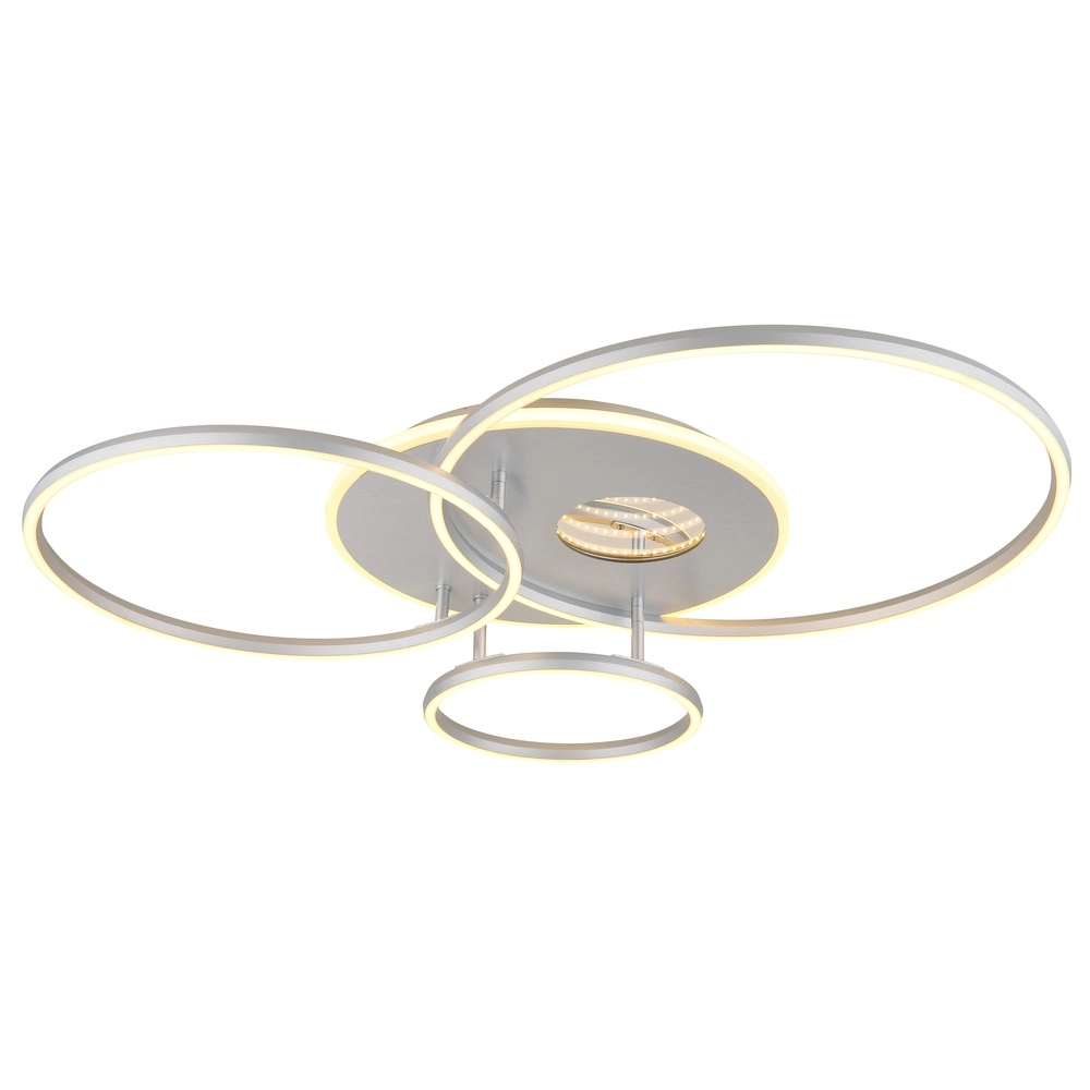 Lampe de plafond moderne Invertina Gris argenté 90 cm Globo 9007371575404
