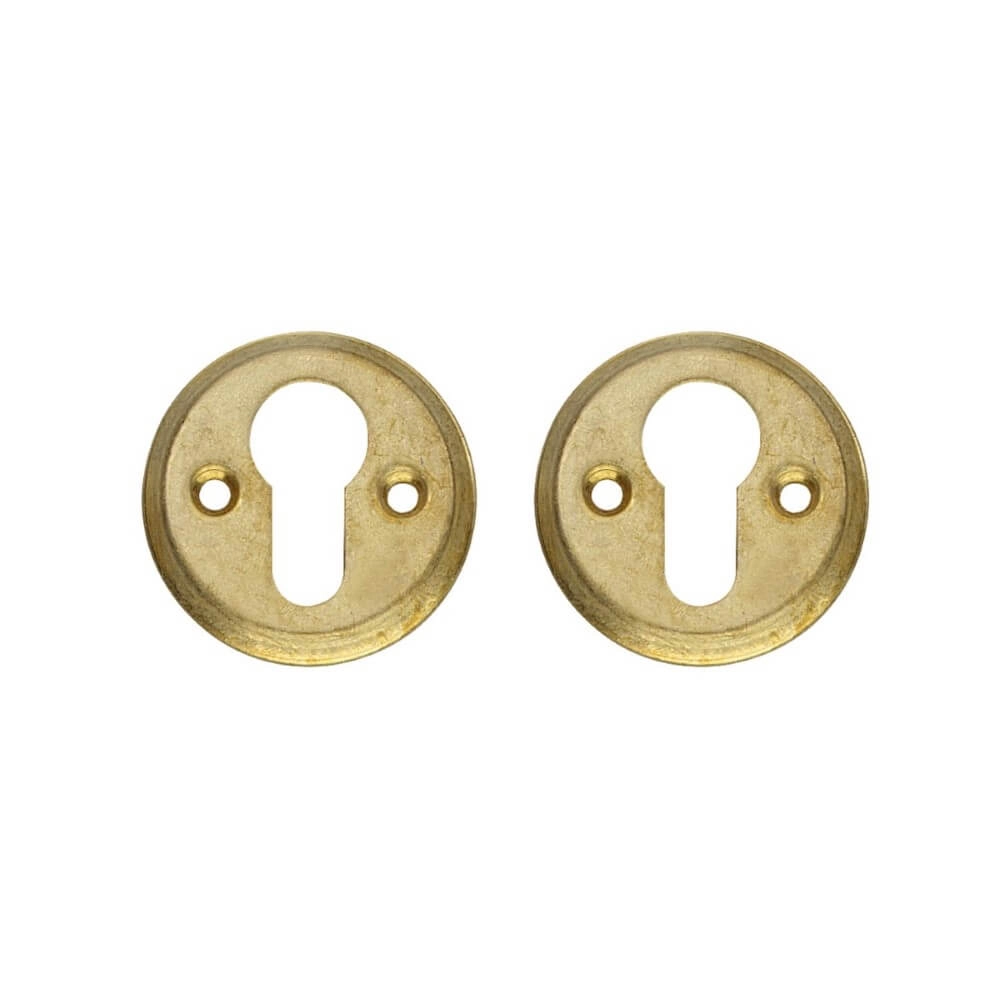 Lot de 2 rosaces cylindriques Tira Vis ronde en laiton Lot de 2 rosaces cylindriques Tira Vis ronde en laiton