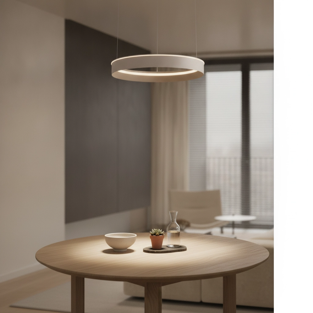 Lampe pendante moderne Olivia brun sable Ø 78cm