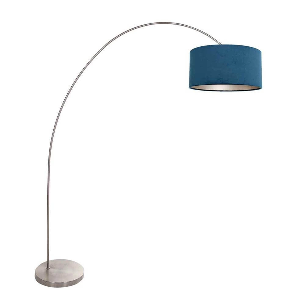 Lampe à arc Solva métal avec capuchon bleu