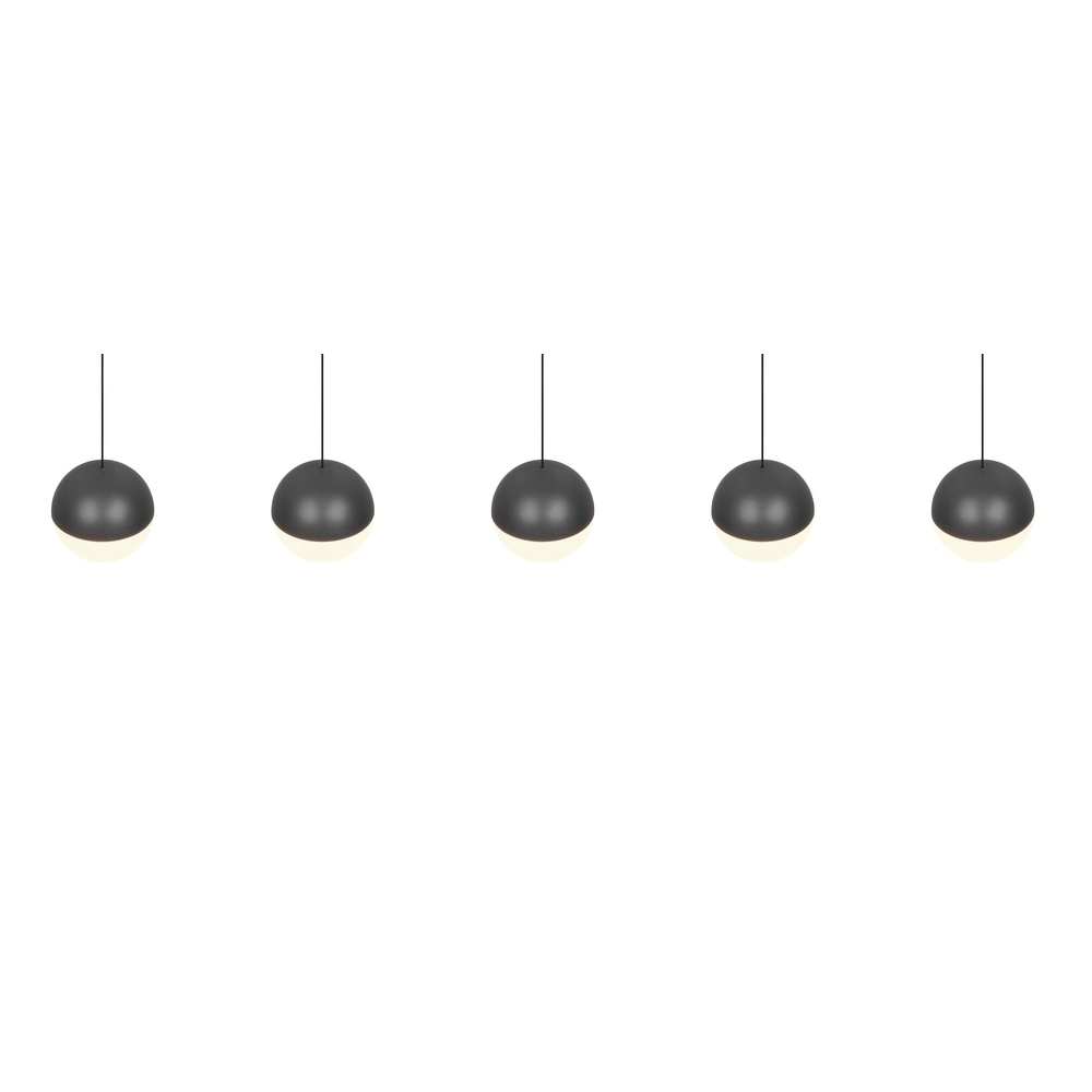 Lampe suspendue à 5 lumières Senta anthracite Trio 4017807697872