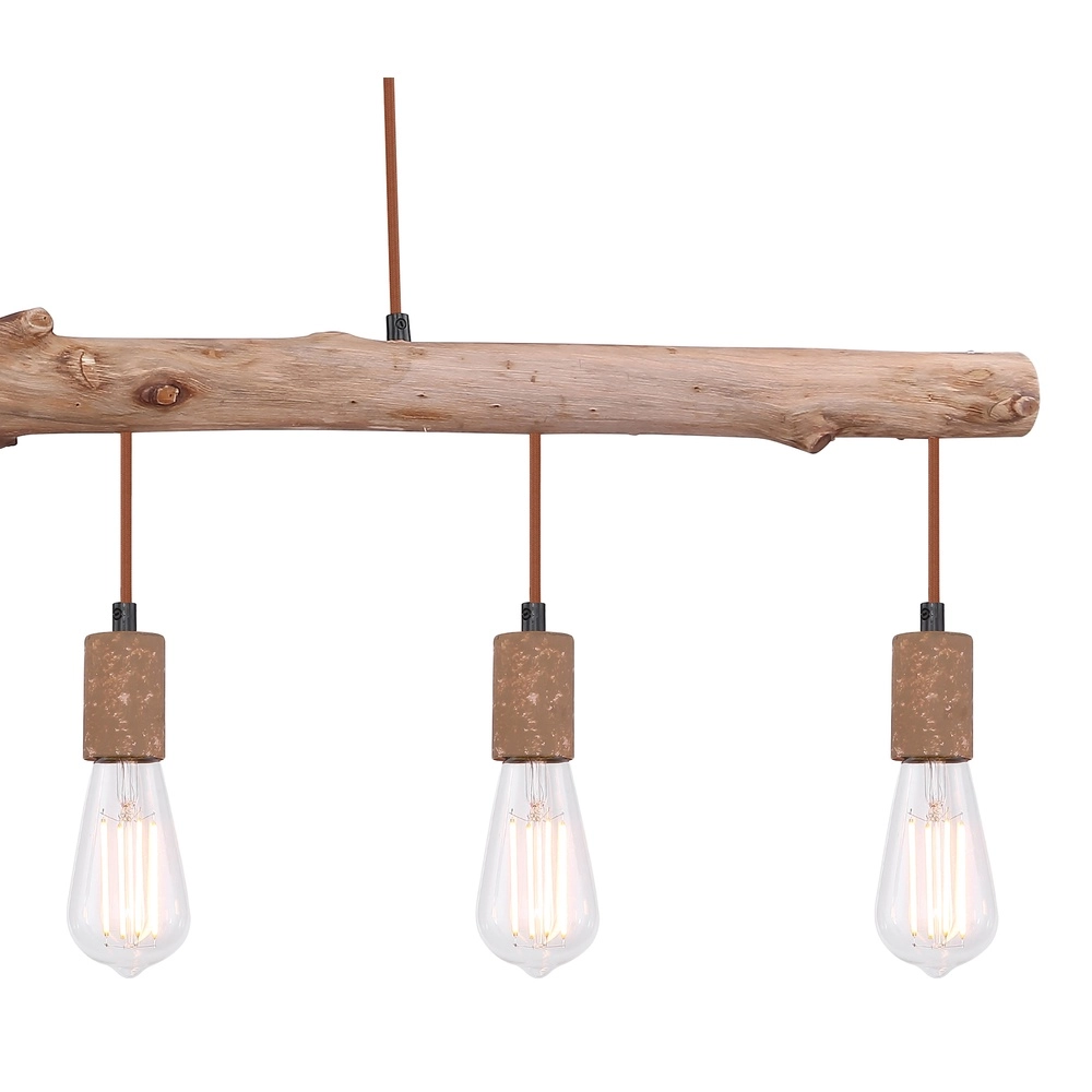 Lampe pendante de salle à manger Jakob brun rouille Globo 9007371389636