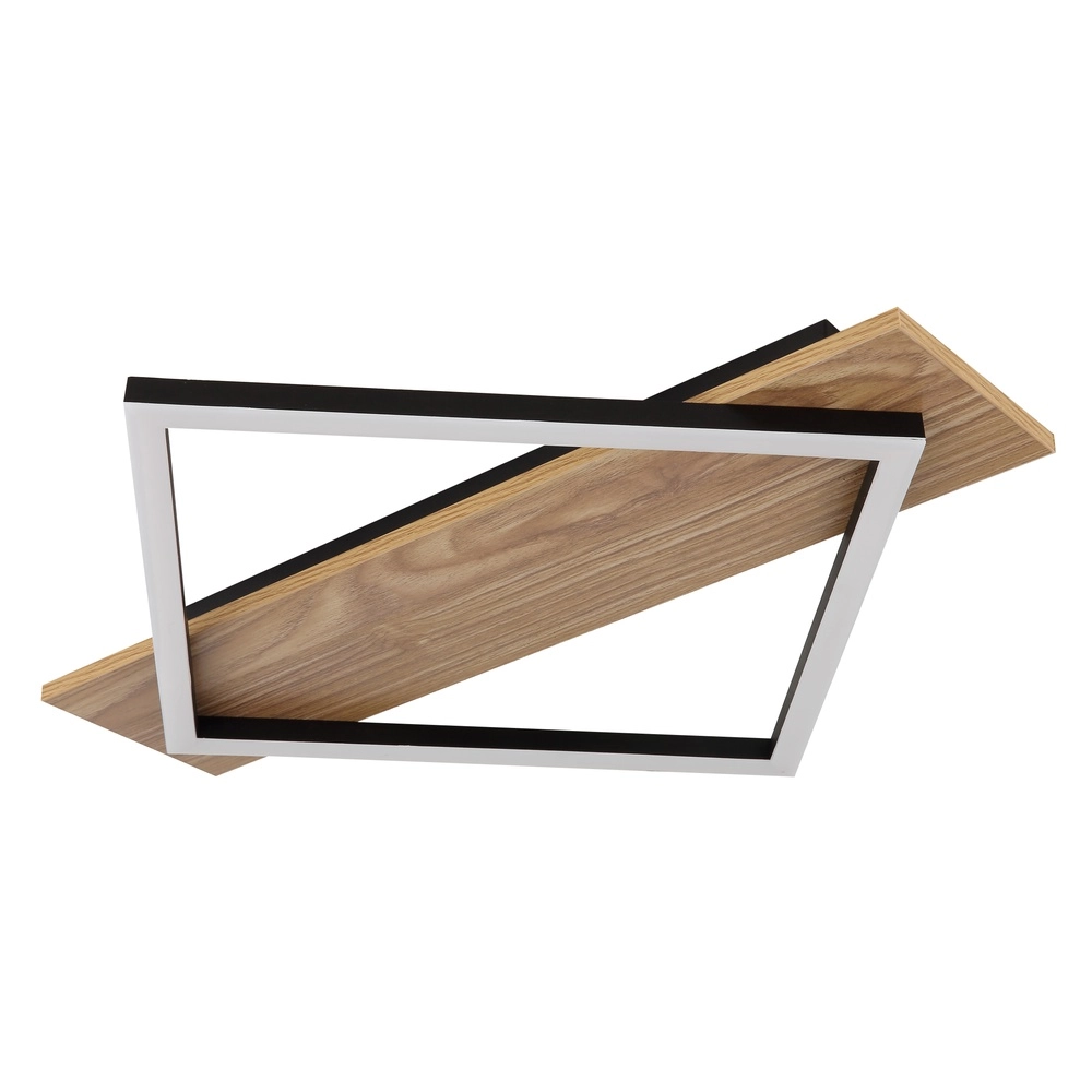 Lampe de plafond Beatrix I noir avec bois Globo 9007371465392