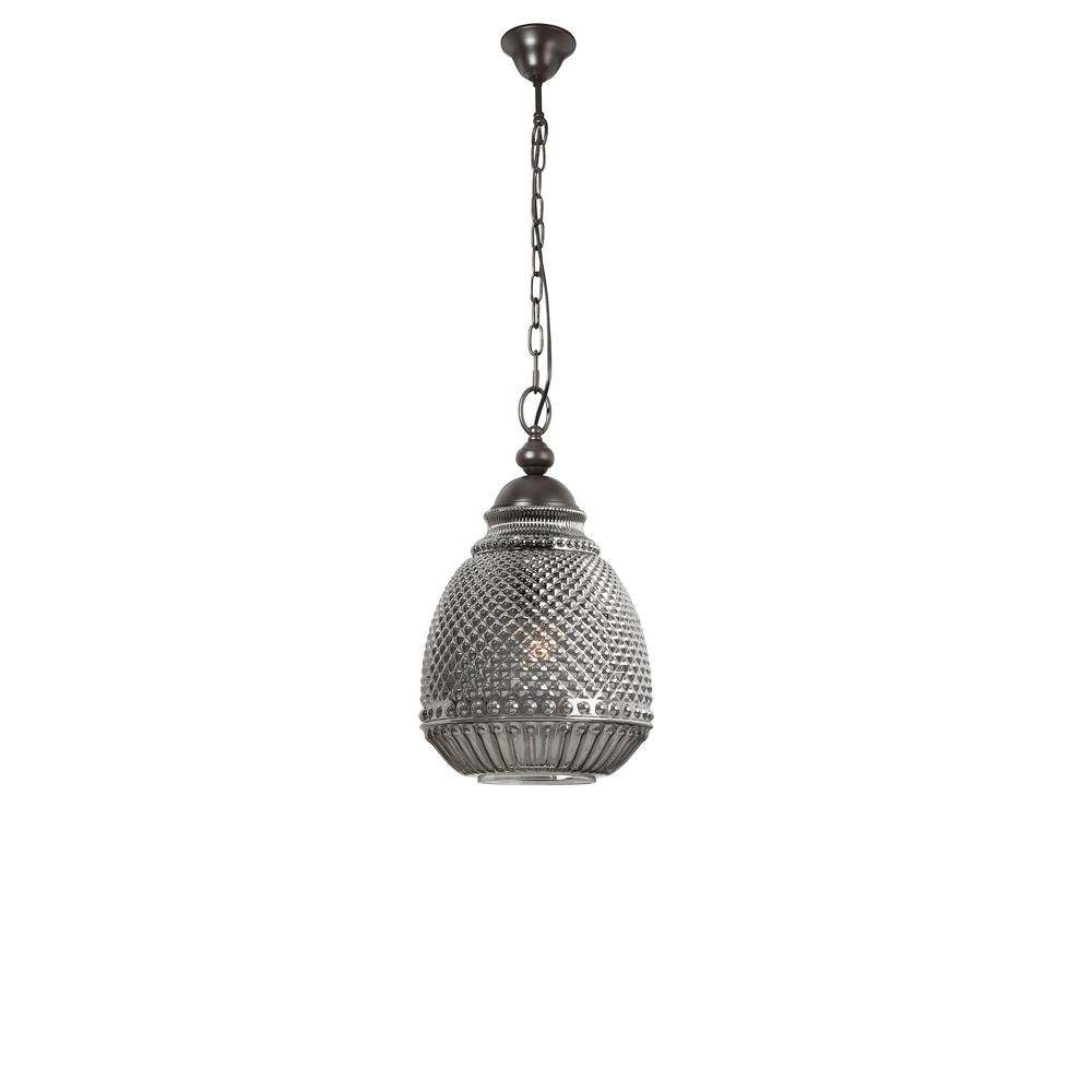 Suspension Toulon Verre gris Lyora 5212017411723