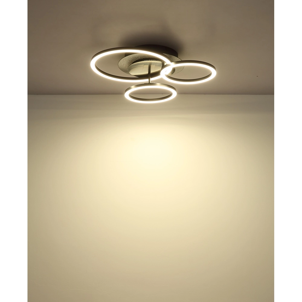 Lampe de plafond noire Norberto 3 anneaux Globo 9007371572830