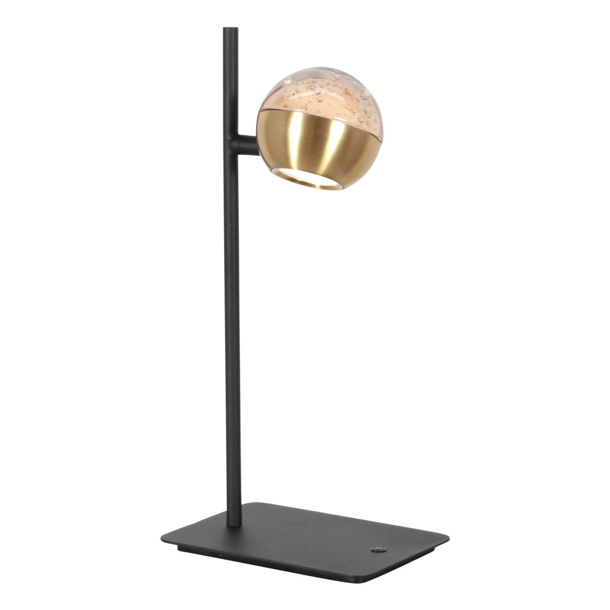 Lampe de bureau à LED Belluno laiton avec noir - dimmable