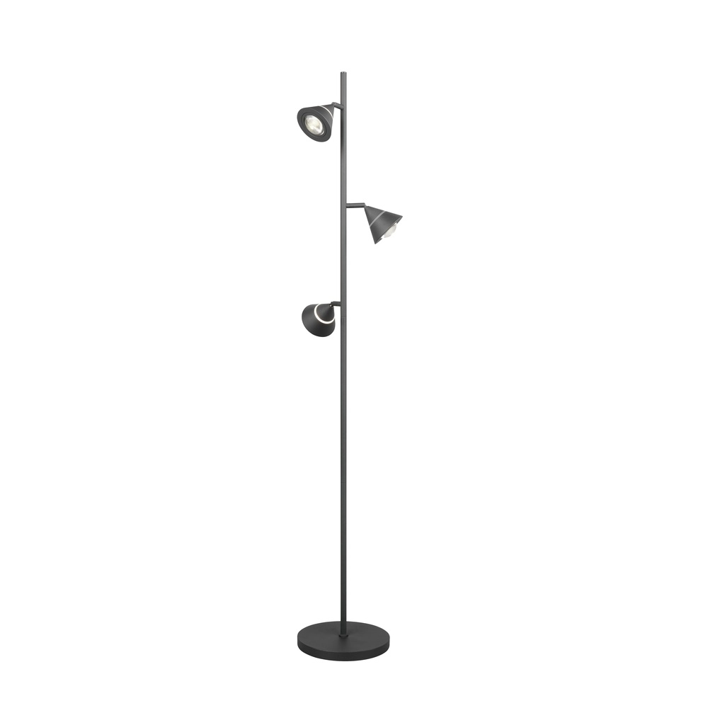 Lampadaire Romeo noir Trio 4017807675399