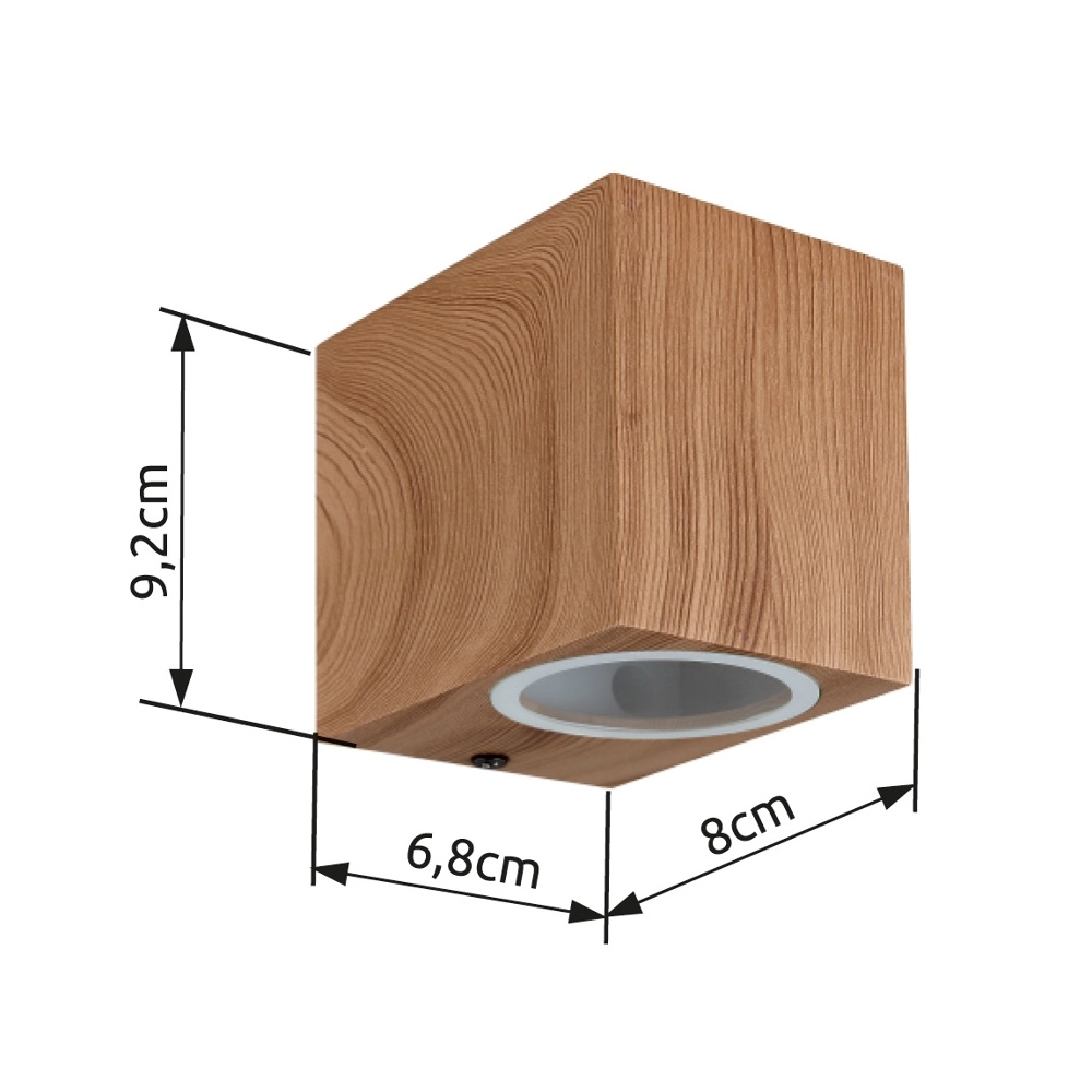 Spot lisse monté en surface Veronika Down Wood Globo 9007371441785