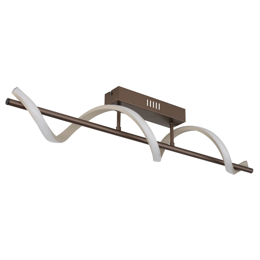 Lampe de plafond Spiro bronze avec brun sable Globo 9007371584314