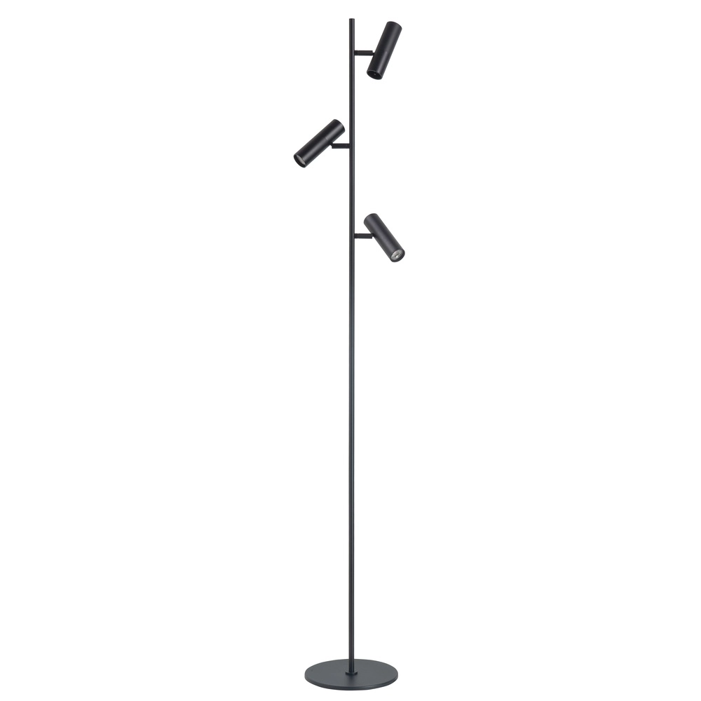 Lampadaire Trend 3 lumières noir