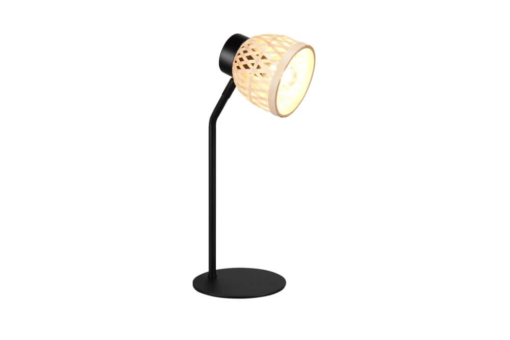 Lampe de table noire Laurent avec bouchon de crème Trio 4017807637571