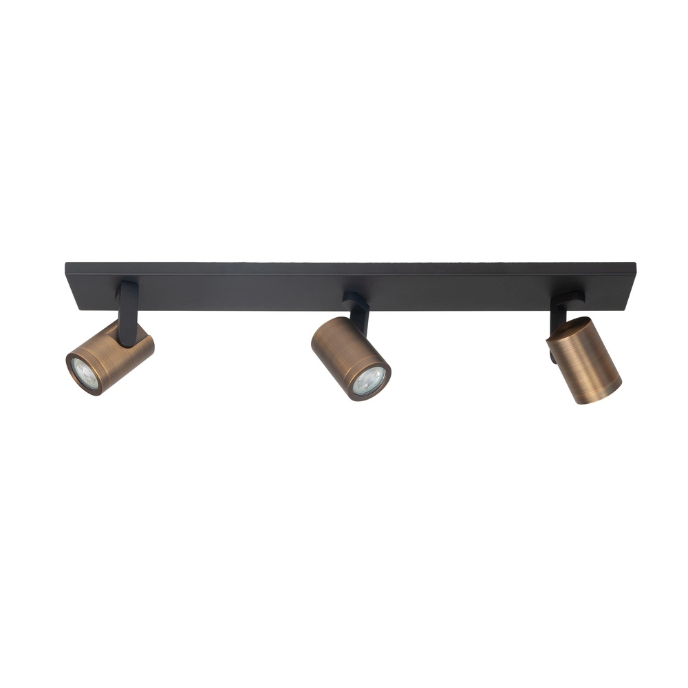 Spot monté en surface Halo Spot Noir avec bronze cuivré 3 lumières droit Spot monté en surface Halo Spot Noir avec bronze cuivré 3 lumières droit
