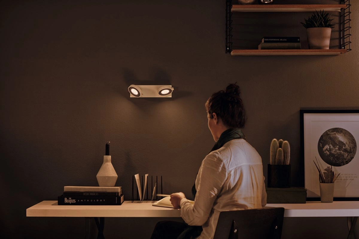 Lampe Clockwork 2 lumières blanc Philips 8718696154519