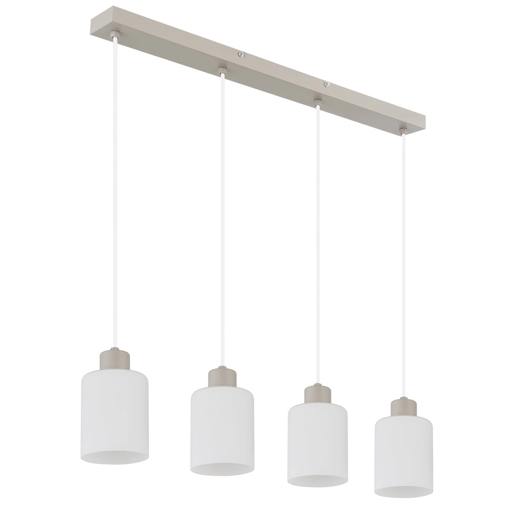Suspension 4 lumières Trent brun sable Globo 9007371575978