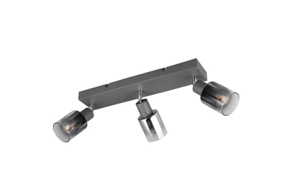 Plafonnier 3 lumières Cadiz noir Trio 4017807615777