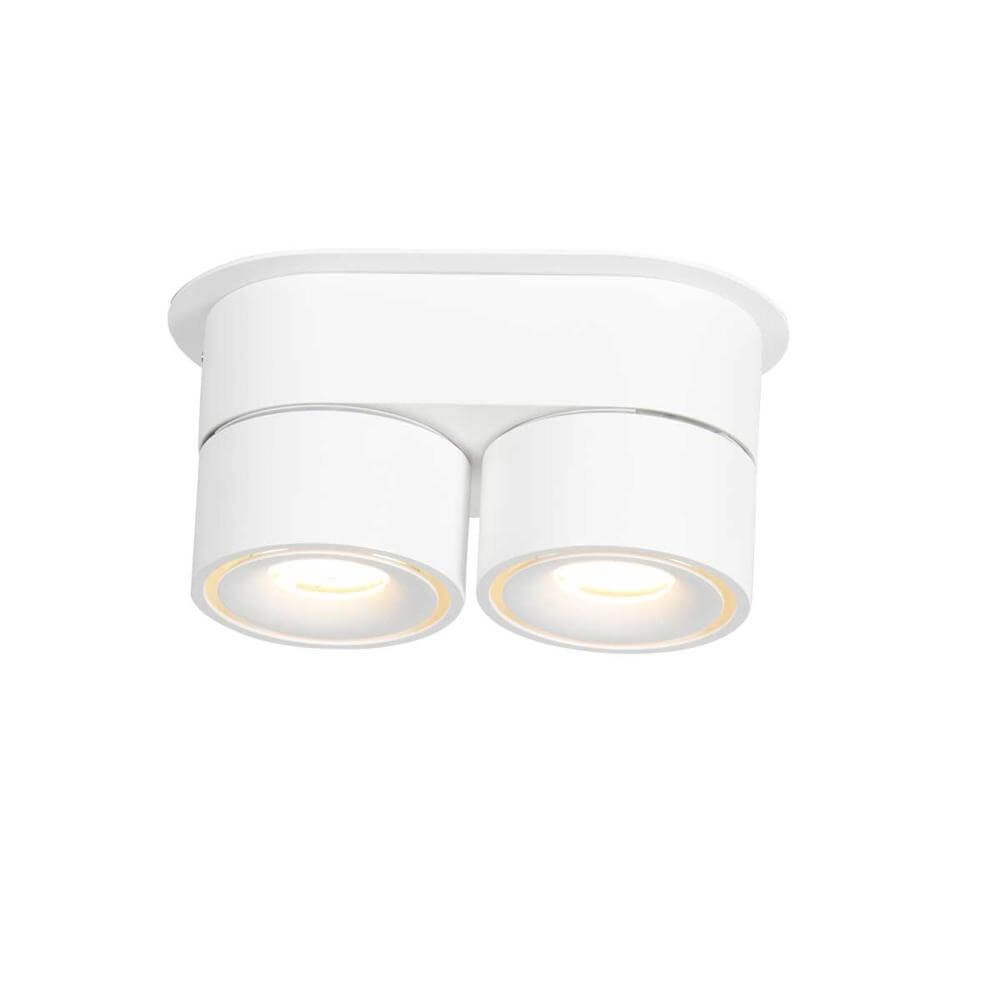 Plafonnier 2 lumières Fez Black Design blanc Steinhauer 8712746177336