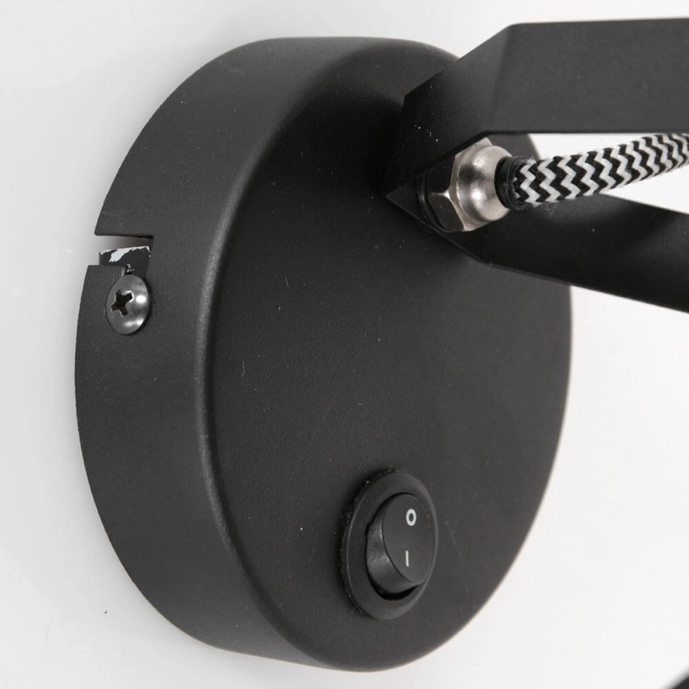 Applique noire avec applique en acier inoxydable Acier Steinhauer 8712746151442